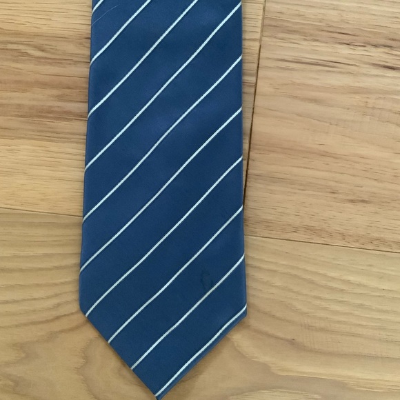 Vintage 100% Silk Kenneth Cole Blue Striped Tie - Picture 5 of 5